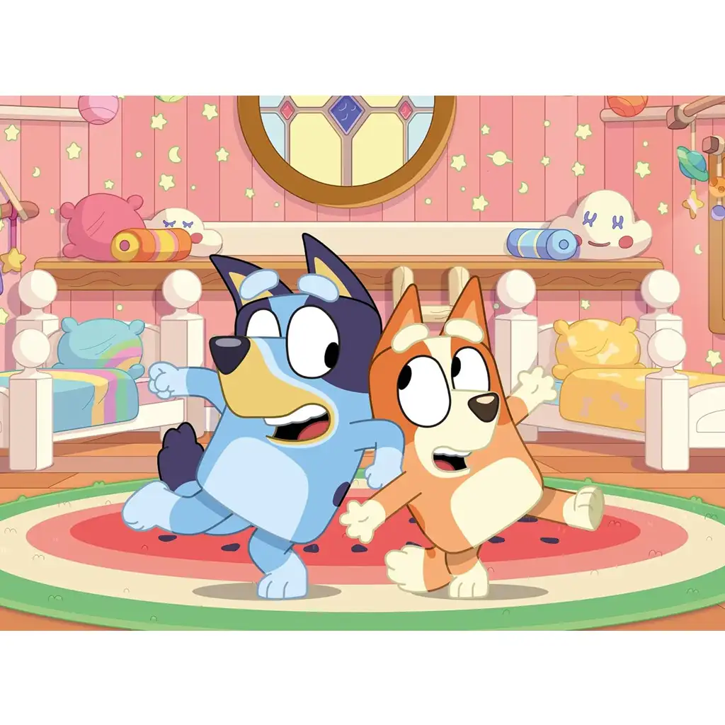 imagen de Bluey 2 en 1 24 piezas Eco mini rompecabezas y colorear 35x25cm - Lisciani 2
