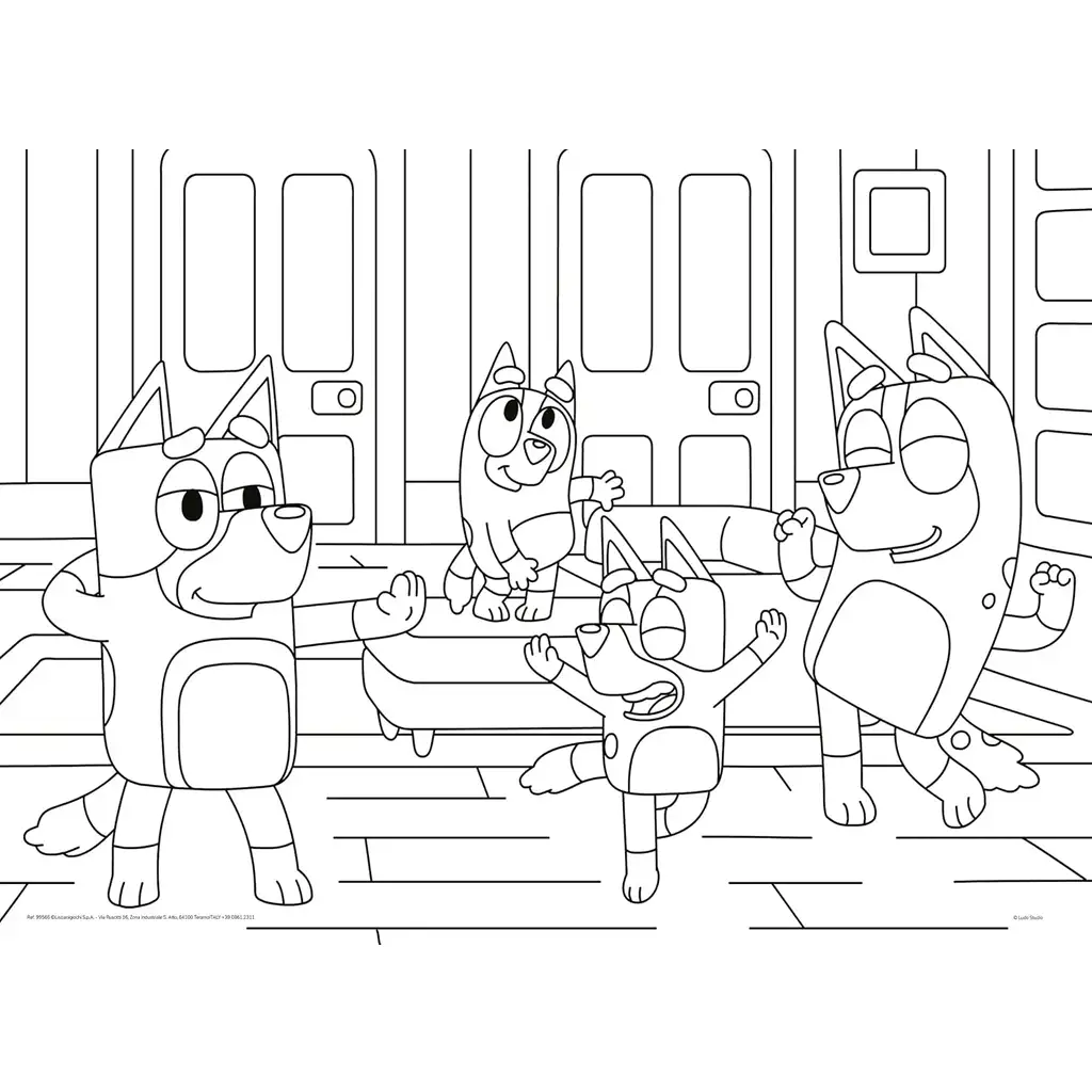 imagen de Bluey 2 en 1 24 piezas puzzle y libro para colorear 50x35cm - Lisciani 3