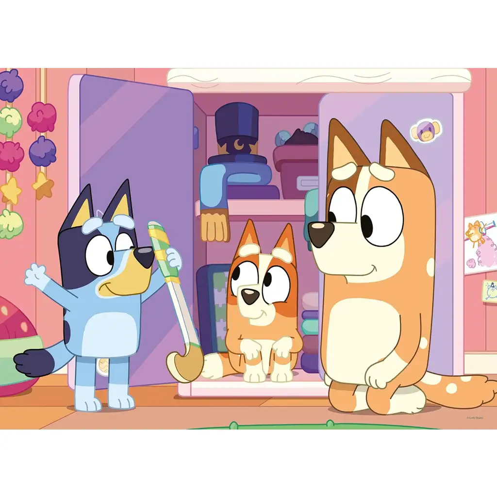 imagen de Bluey 2 en 1 60 piezas rompecabezas y libro para colorear 50x35cm - Lisciani 2
