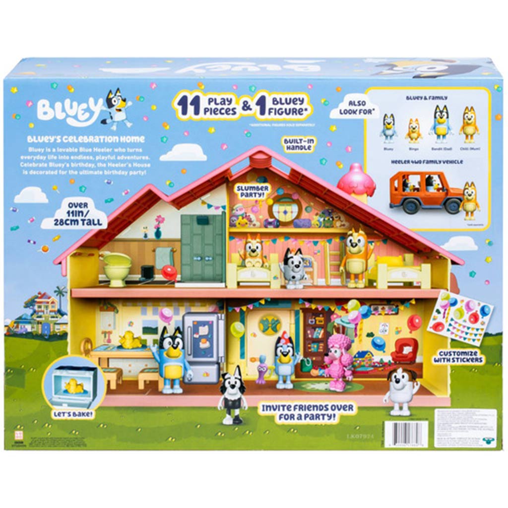 imagen de Bluey: Casa familiar festiva set de juego con figura festiva de Bluey 3