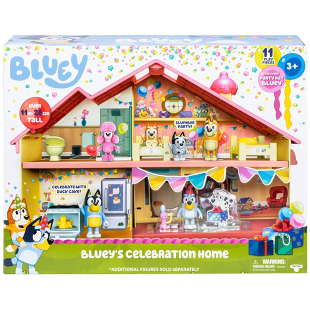 imagen de Bluey: Casa familiar festiva set de juego con figura festiva de Bluey 1