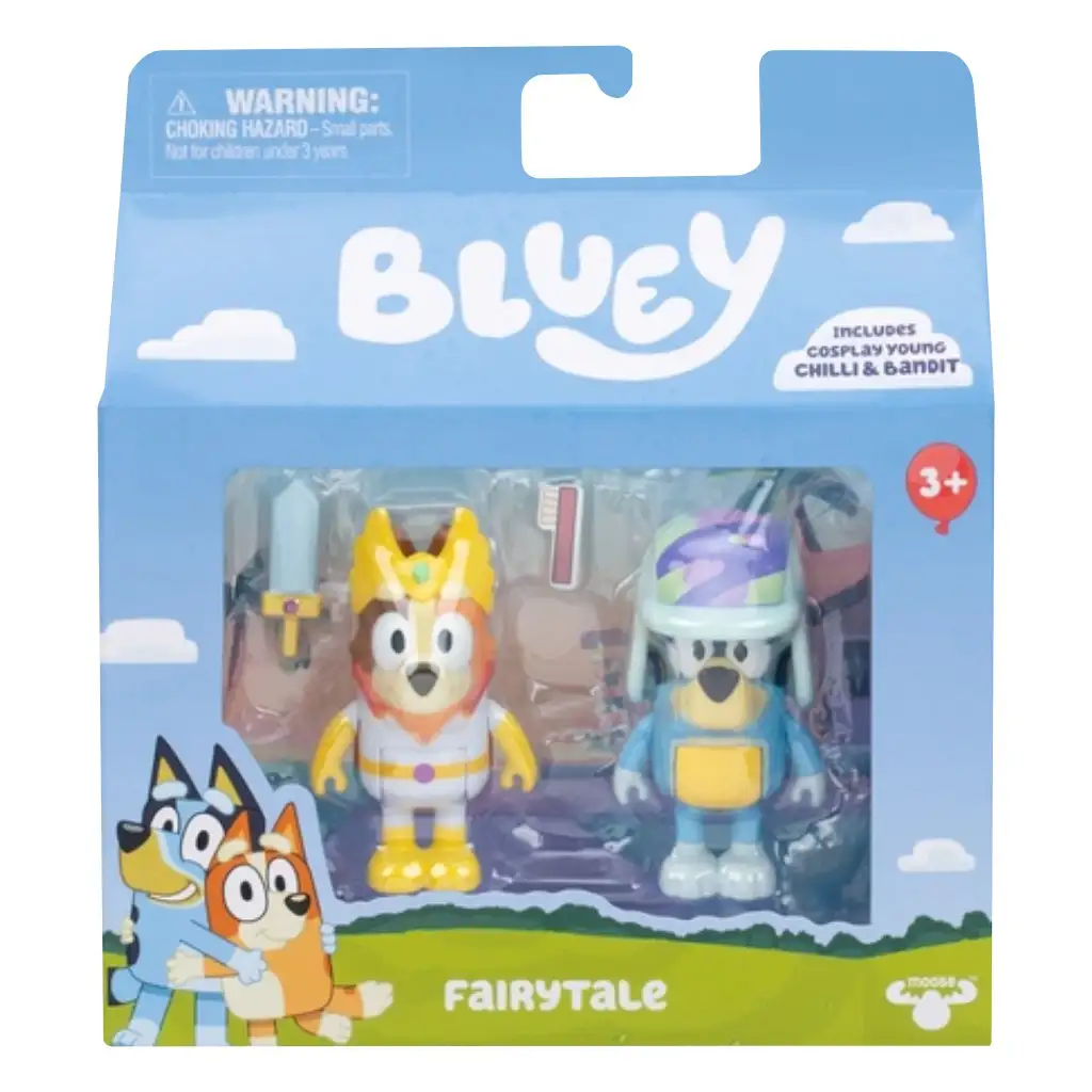 imagen de Bluey: Chilli y Bandit Cuento de Hadas Set de Figuras de 2 Piezas 1