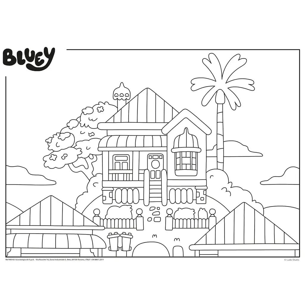 imagen de Bluey cuento de la noche 2 en 1 rompecabezas y colorear 24 piezas 35x25cm - Lisciani 3