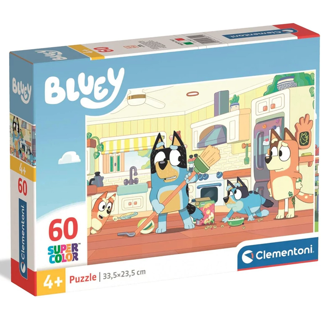 imagen de Bluey en la cocina rompecabezas Supercolor de 60 piezas - Clementoni 1