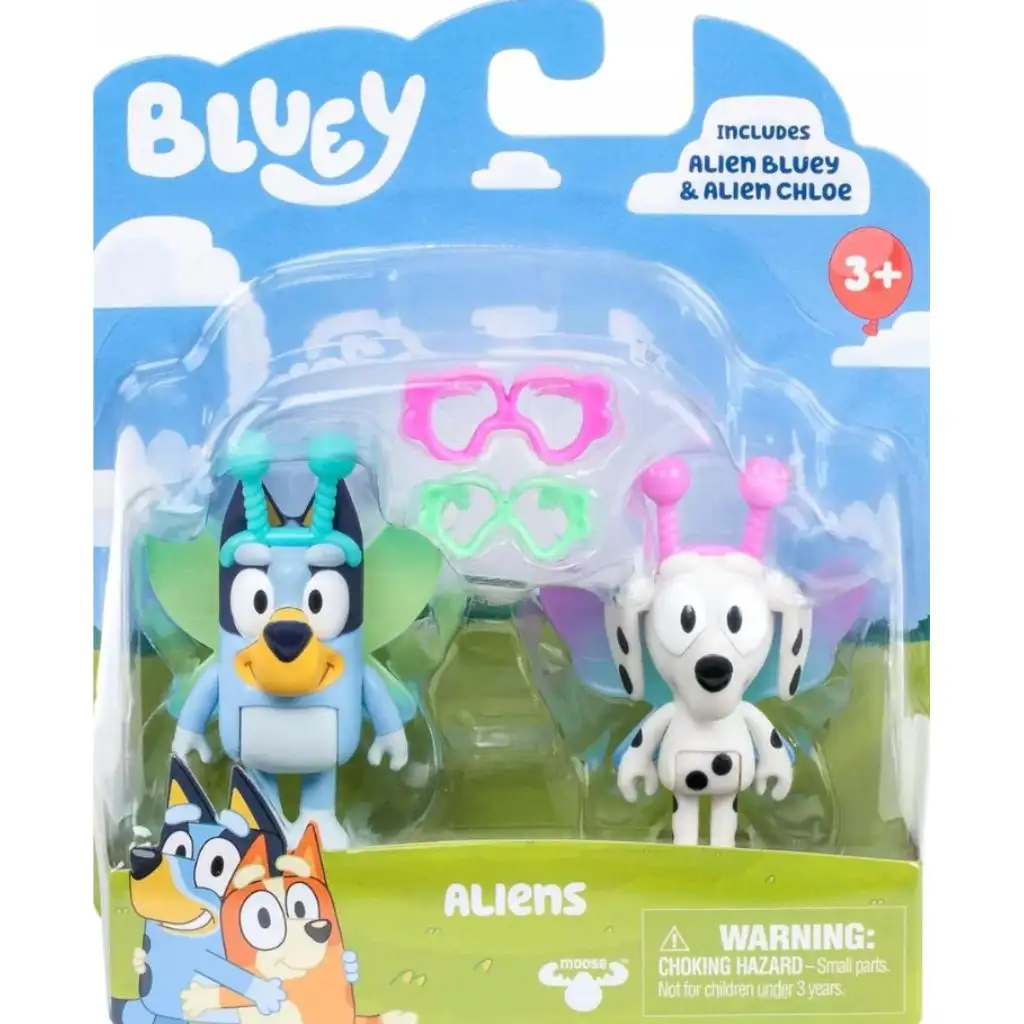 imagen de Bluey extraterrestres: conjunto de figuras de Bluey y Chloe 1