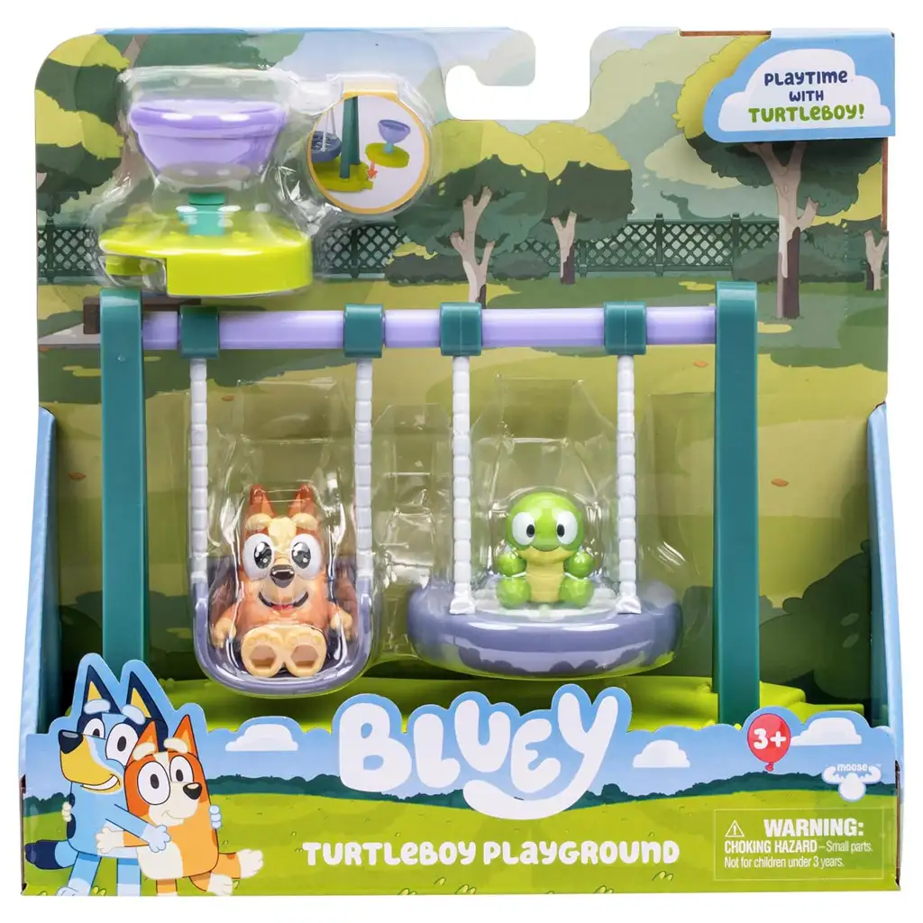 imagen de Bluey: Juego de parque con figura de Bingo y Tortuga 1