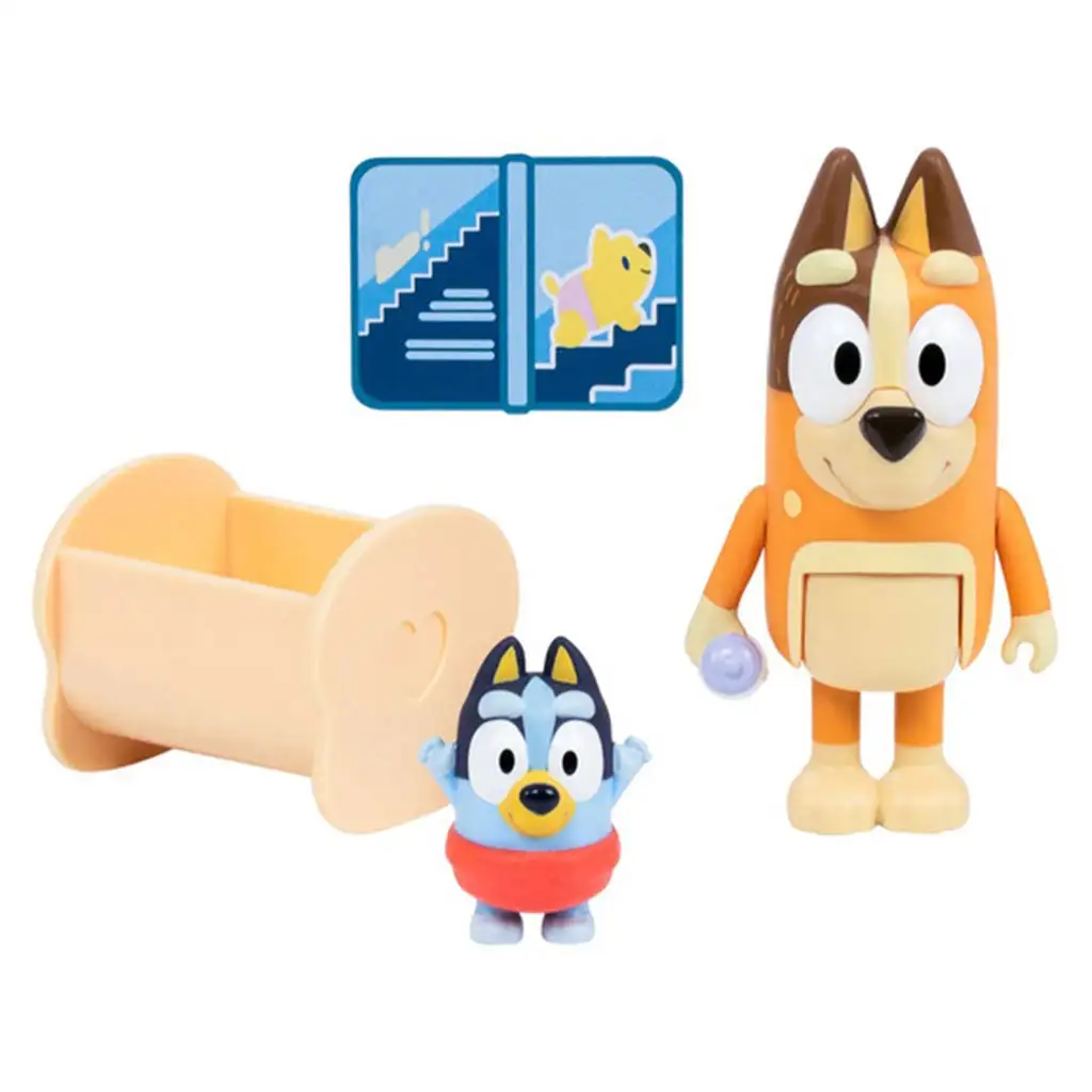 imagen de Bluey: Paquete de figuras de personajes dobles - Baby Bluey y Chilli 2