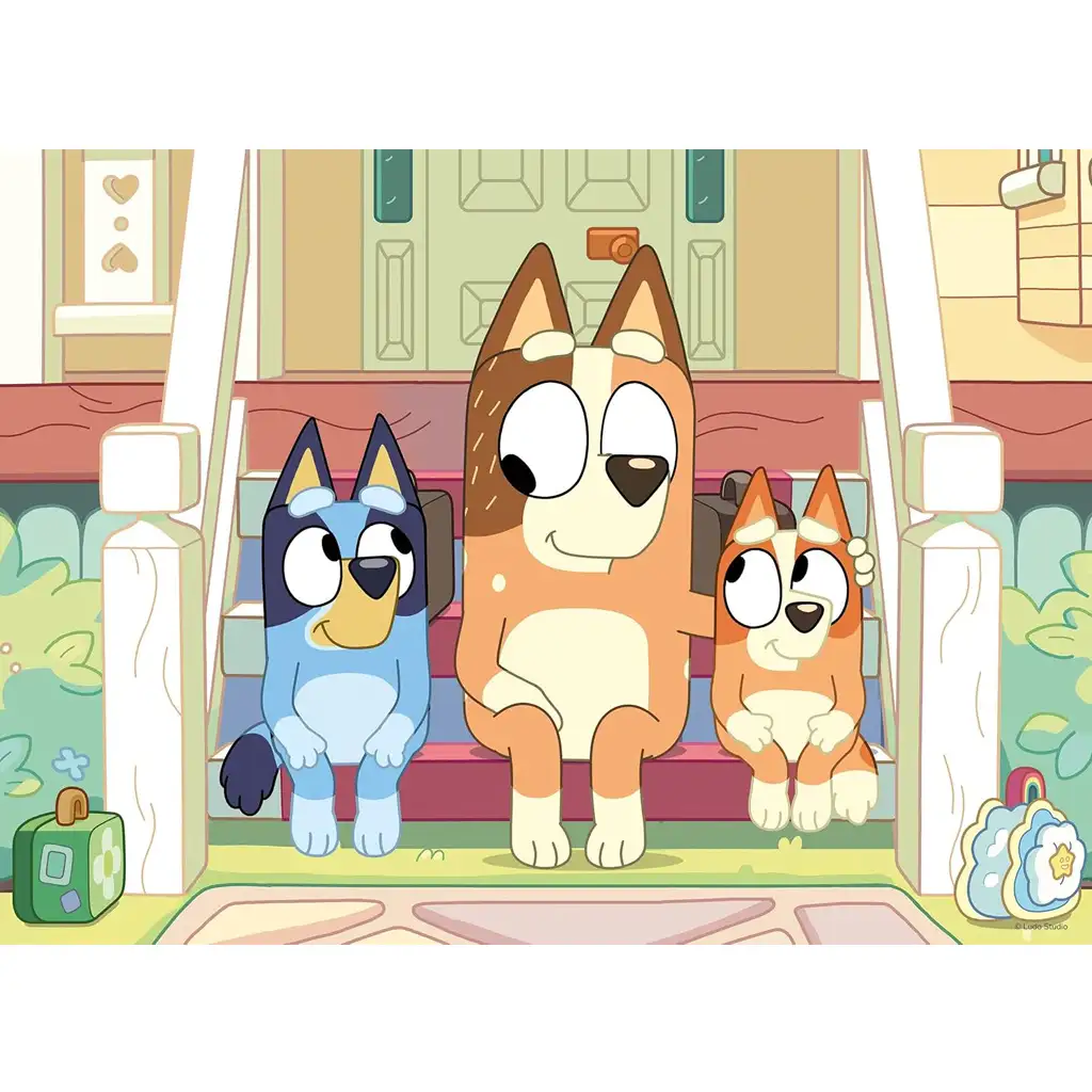 imagen de Bluey perritos en la escalera 2 en 1 rompecabezas y colorear 24 piezas - Lisciani 2