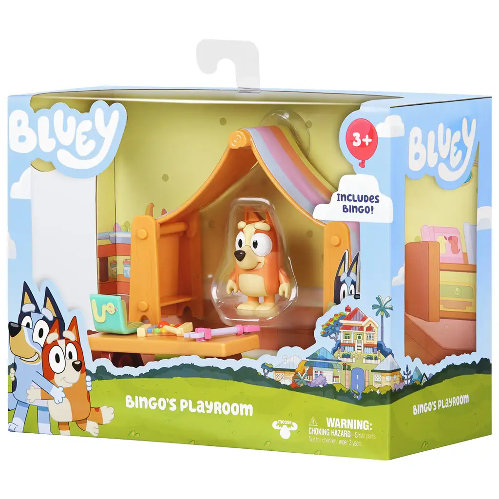 imagen de Bluey: Set de figura de juego de la mini habitación de Bingo 1