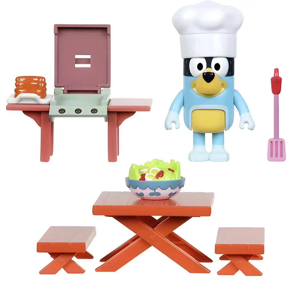imagen de Bluey: Set de figuras de juego de BBQ en el jardín con figura de Bandit 2