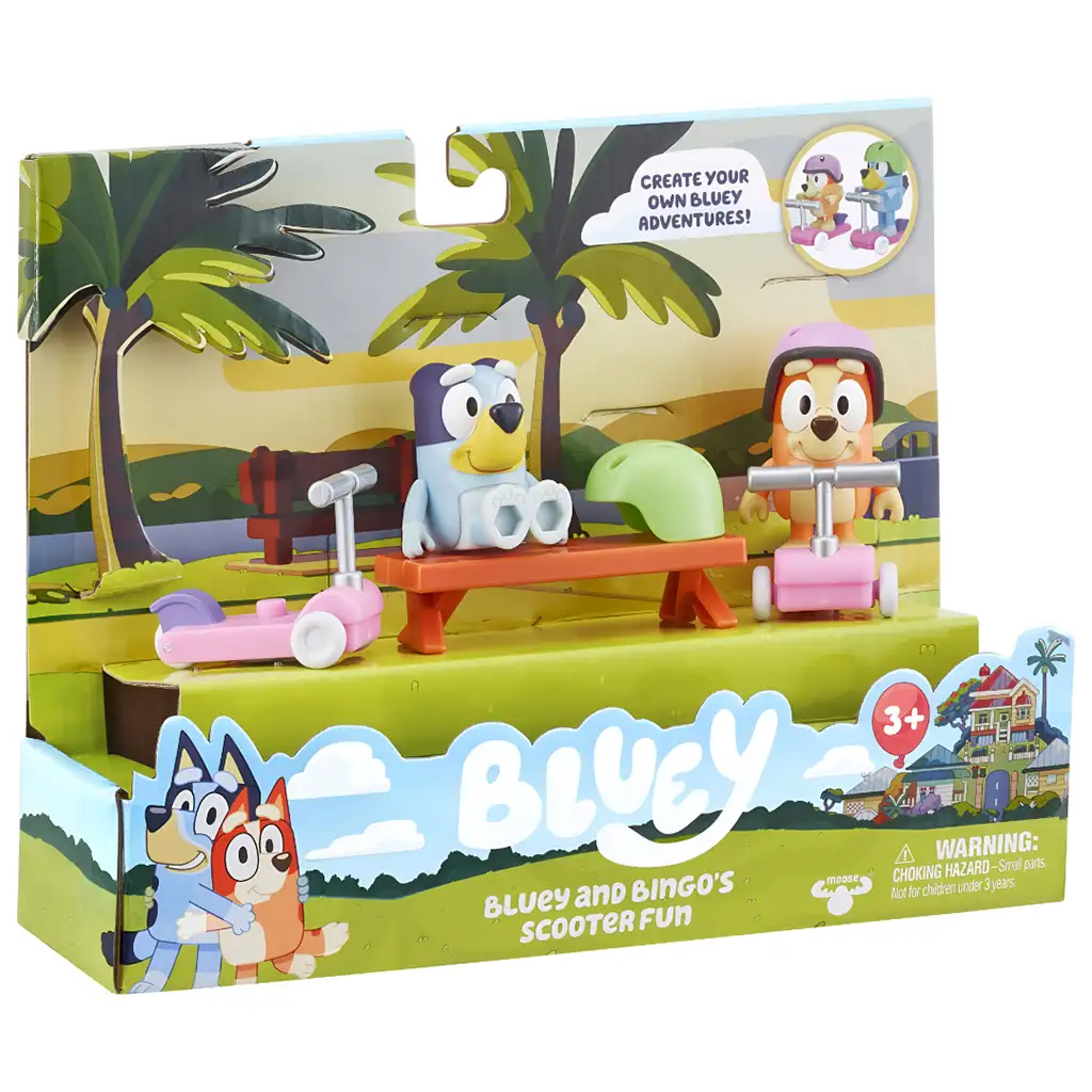 imagen de Bluey: Set de figuras de roller de Bluey y Bingo 1