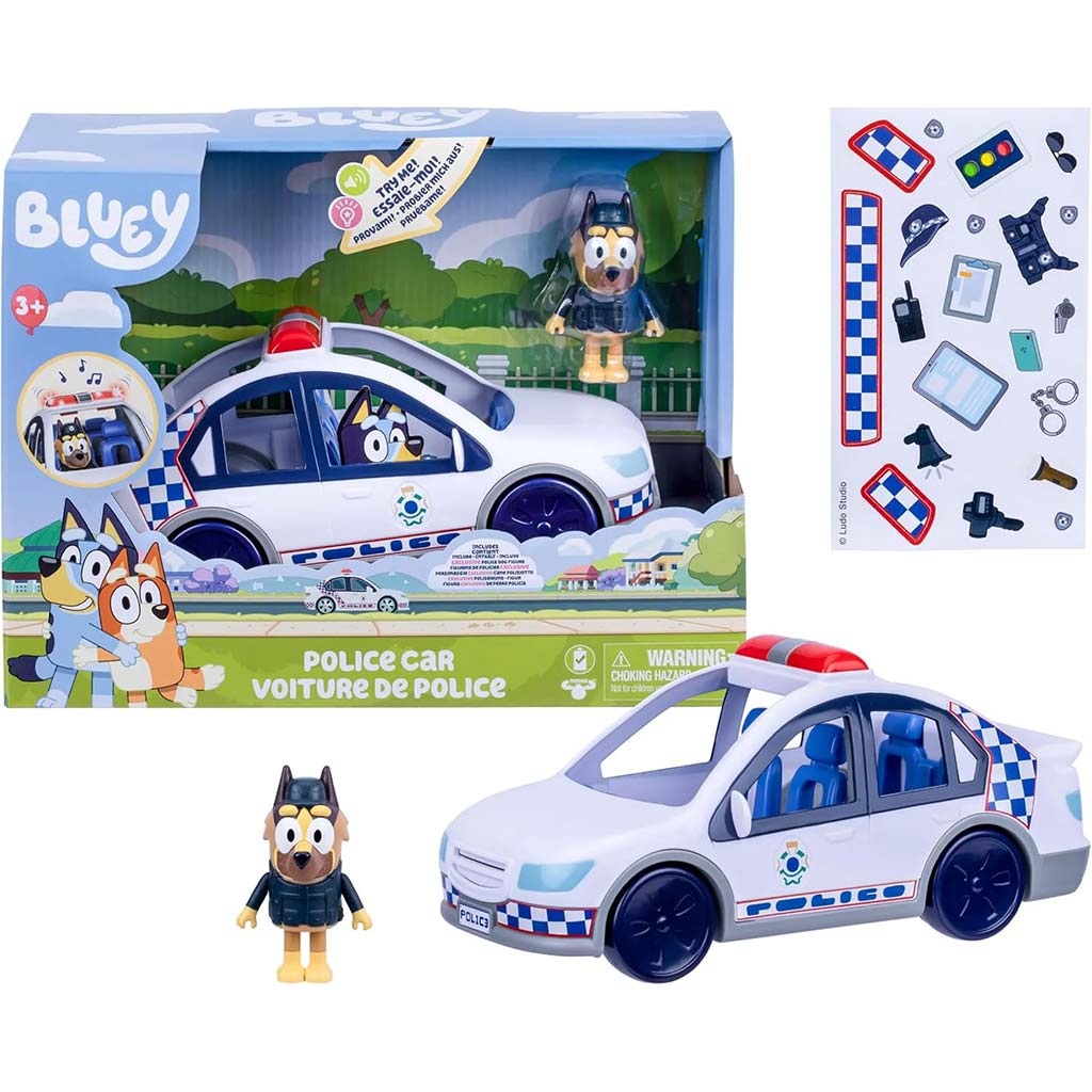 imagen de Bluey: Set de juego de coche de policía con figura 3