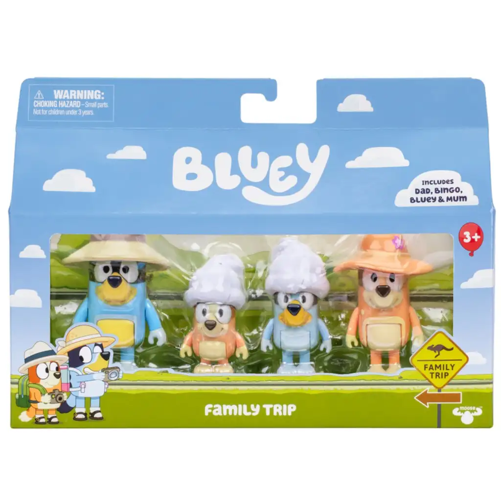 imagen de Bluey: Viaje familiar set de figuras de 4 piezas 1