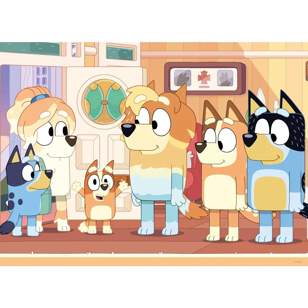imagen de Bluey y sus amigos 2 en 1 24 piezas maxi puzzle de suelo y libro para colorear 35x25cm - Lisciani 2