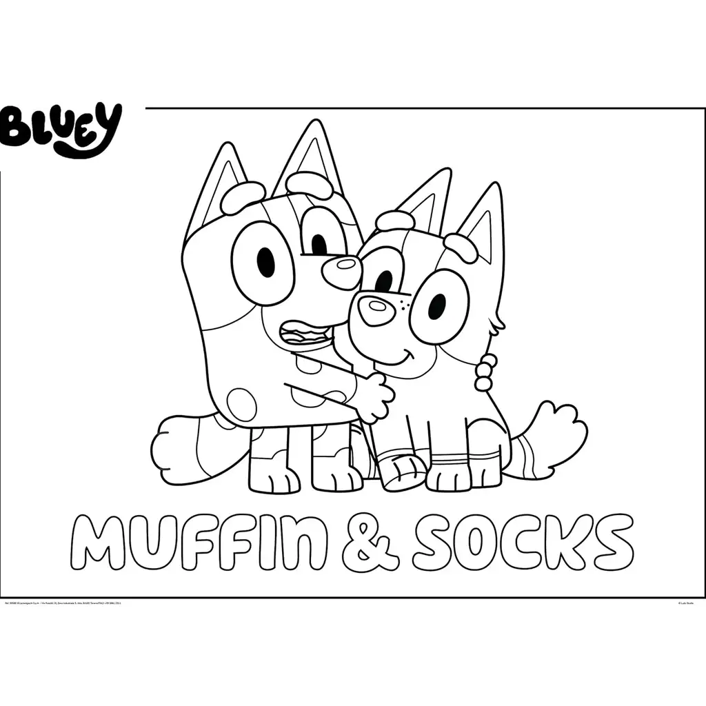 imagen de Bluey y sus amigos 2 en 1 24 piezas maxi puzzle de suelo y libro para colorear 35x25cm - Lisciani 3