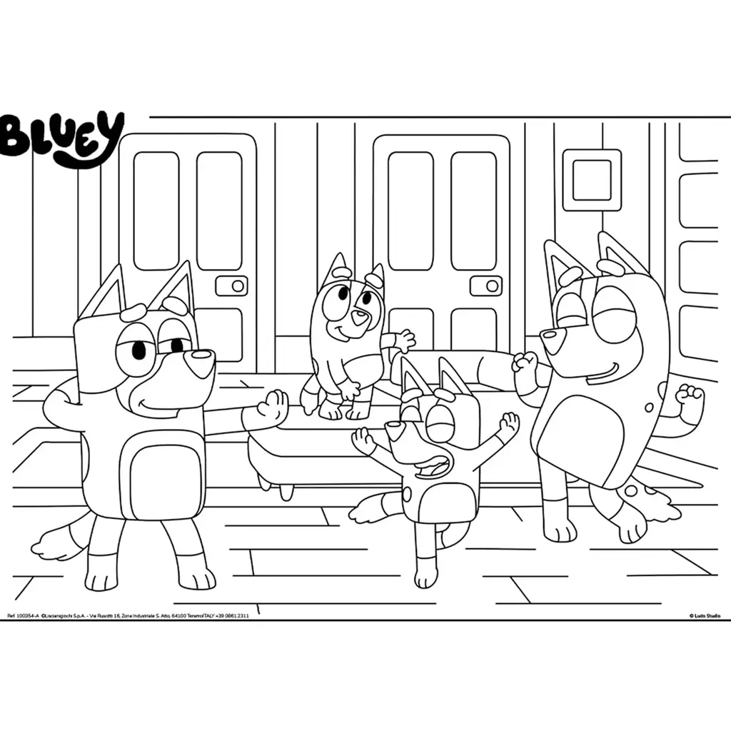 imagen de Bluey y sus amigos 2 en 1 rompecabezas maxi de 4x48 piezas y libro para colorear 35x25cm - Lisciani 4