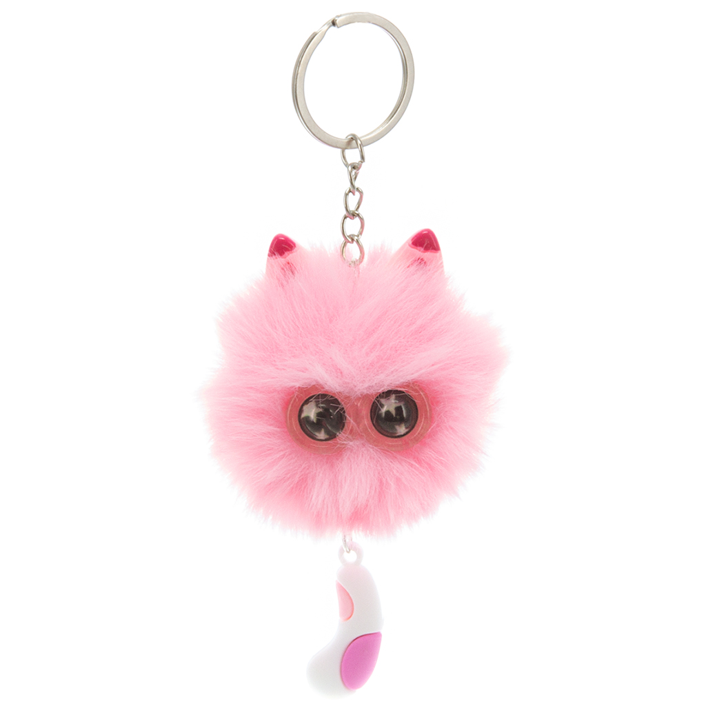 imagen de Bolsa con pompones y ojos - rosa 1