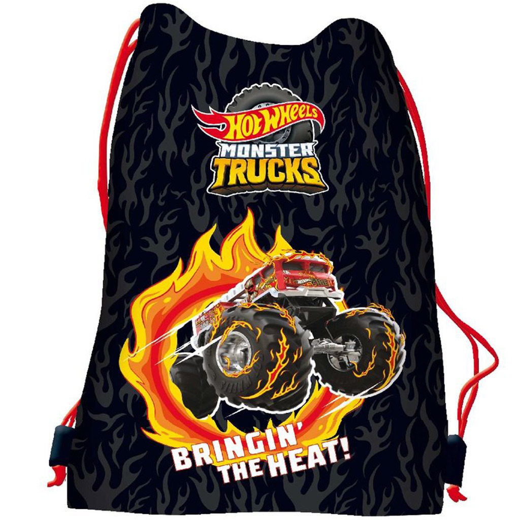 imagen de Bolsa de gimnasia con diseño de Hot Wheels, mochila deportiva 42x32cm 1