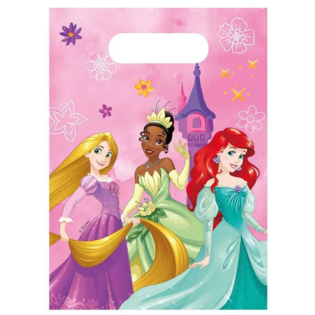 imagen de Bolsa de regalo con estampado de Princesas Disney, set de 6 unidades 1