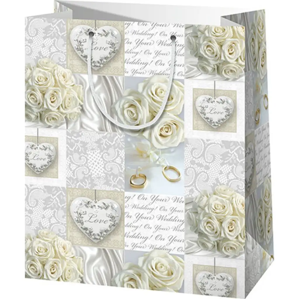 imagen de Bolsa de regalo de color blanco 11x6x14cm 1