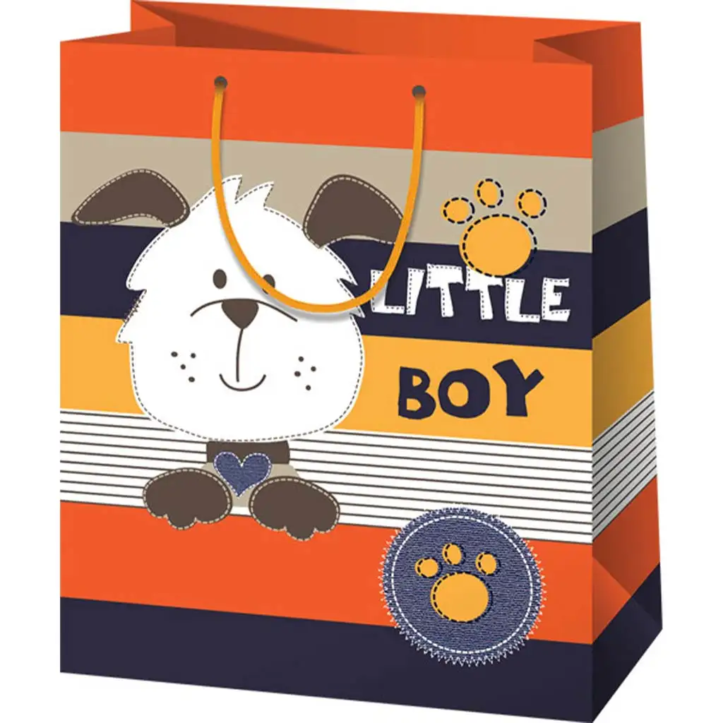 imagen de Bolsa de regalo mediana con perrito adorable 18x23x10cm 1