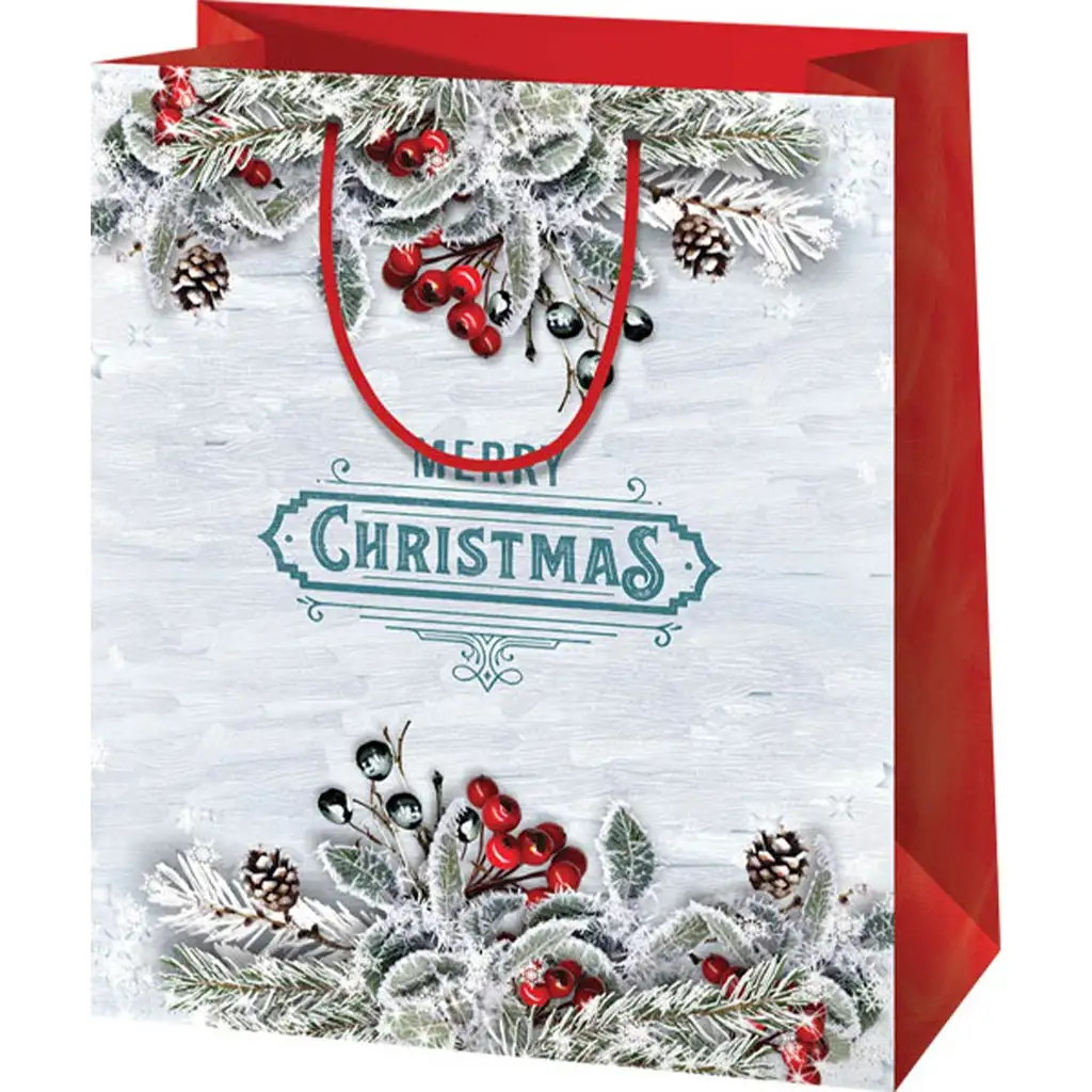 imagen de Bolsa de regalo mediana Merry Christmas 18x23x10cm 1