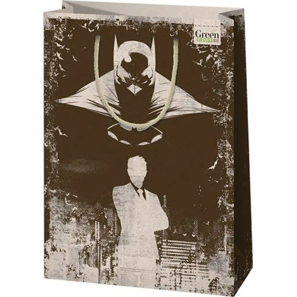 imagen de Bolsa de regalo premium mediana Batman Green Grass 18x10x23cm 1