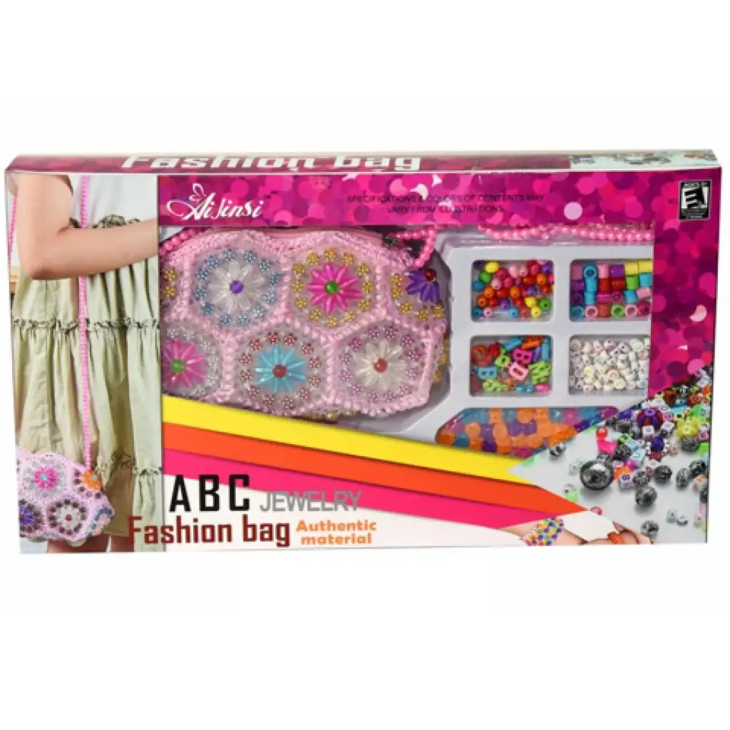 imagen de Bolso de moda con set de cuentas de colores 1