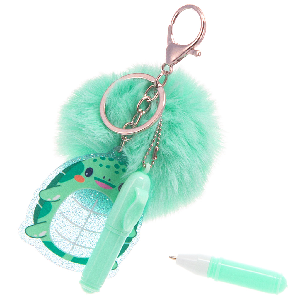 imagen de Bolso pompon con pluma - turquesa 1