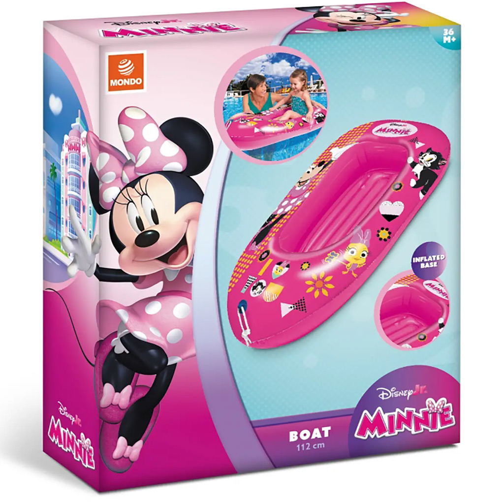 imagen de Bote inflable con diseño de Minnie Mouse 112cm - Mondo Toys 1