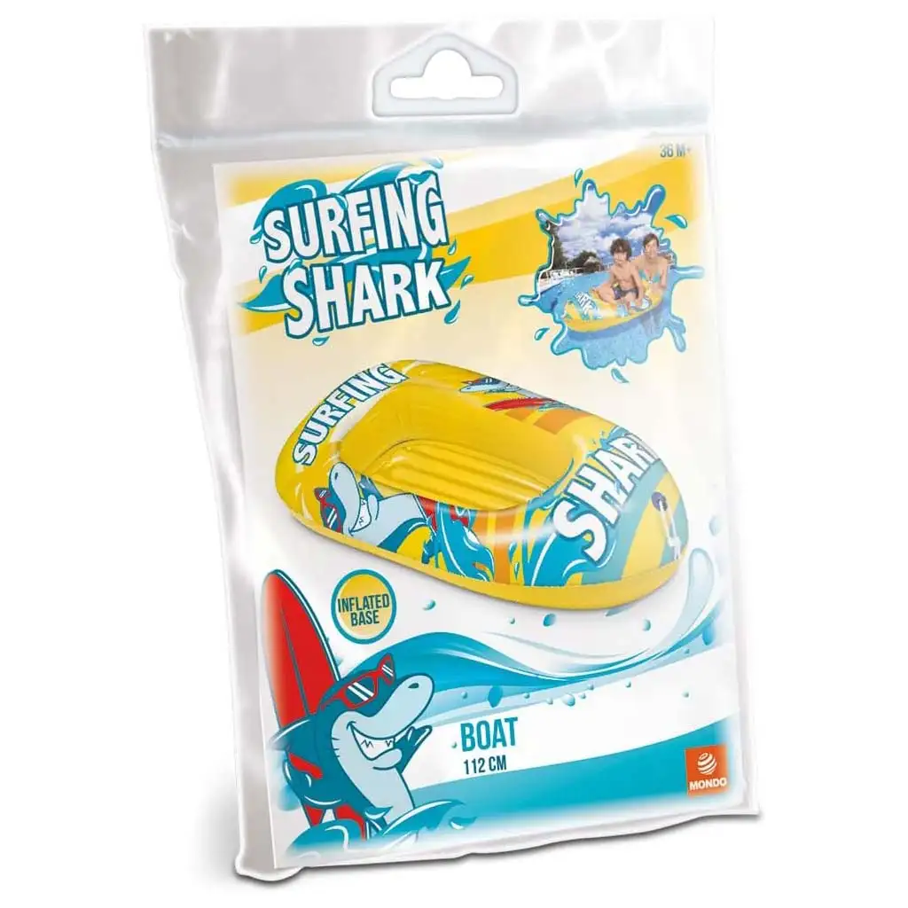 imagen de Bote inflable con diseño de tiburón 112cm - Mondo Toys 2