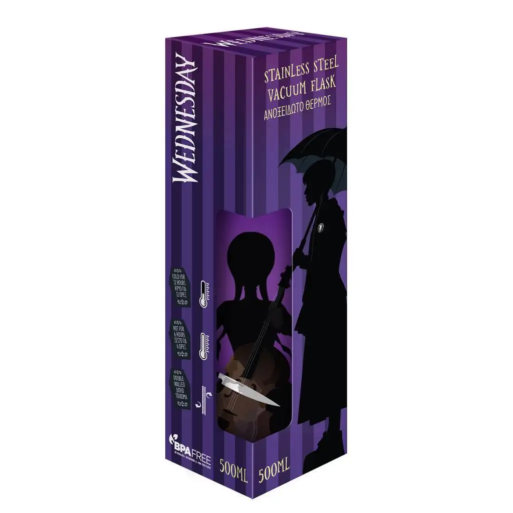 imagen de Botella de acero inoxidable Wednesday 500ml 1