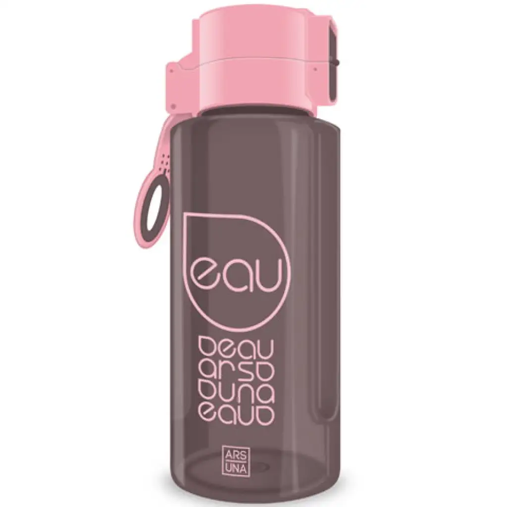 imagen de Botella de agua marrón y rosa 650ml 1