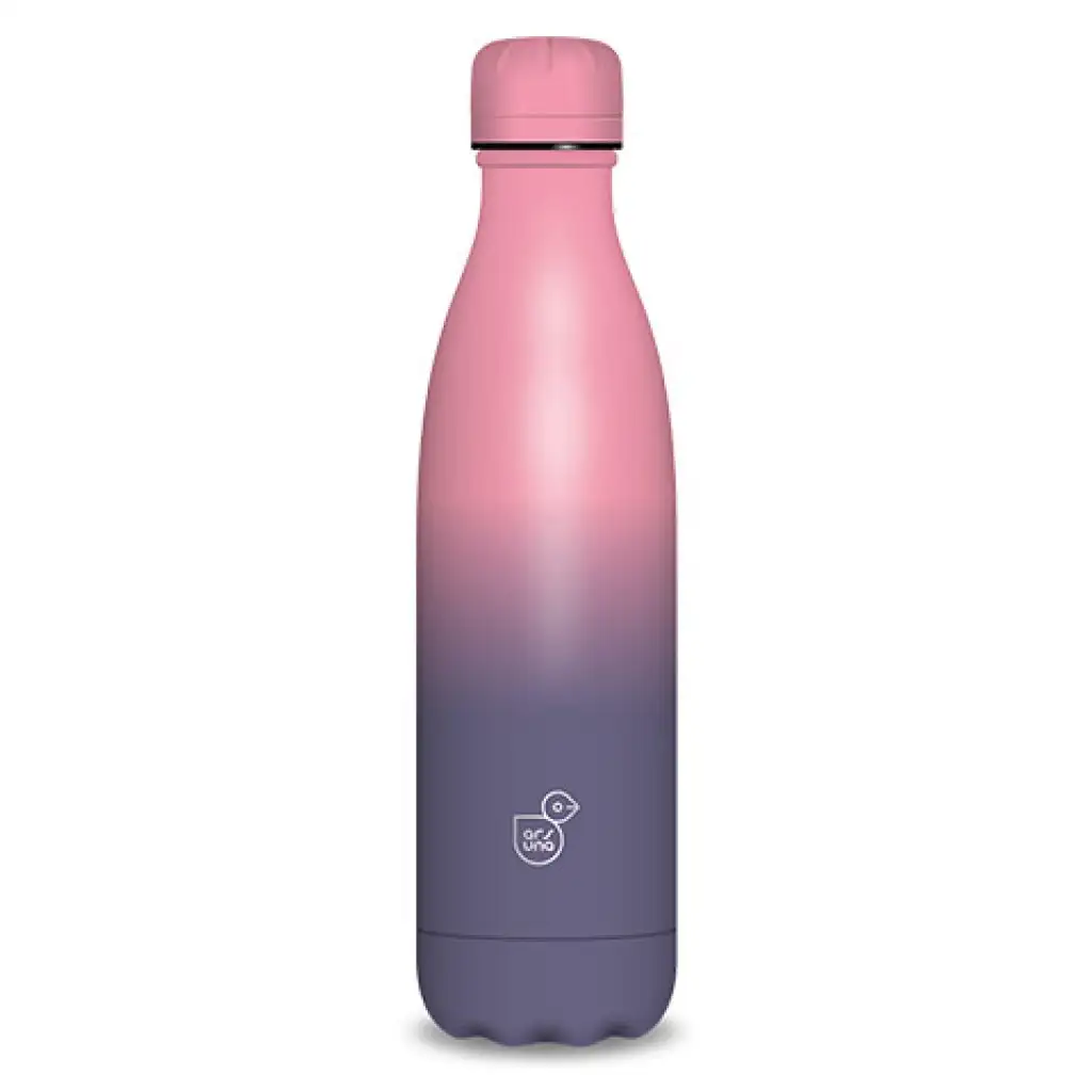 imagen de Botella de metal de doble pared rosa y morada 500ml 1