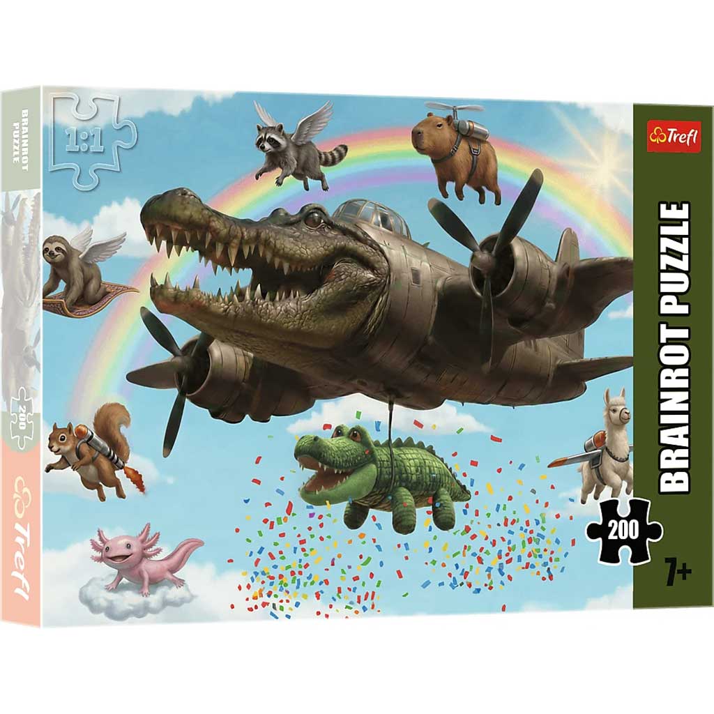imagen de Brainrot: Bombardino Cocodrilo rompecabezas de 200 piezas - Trefl 1