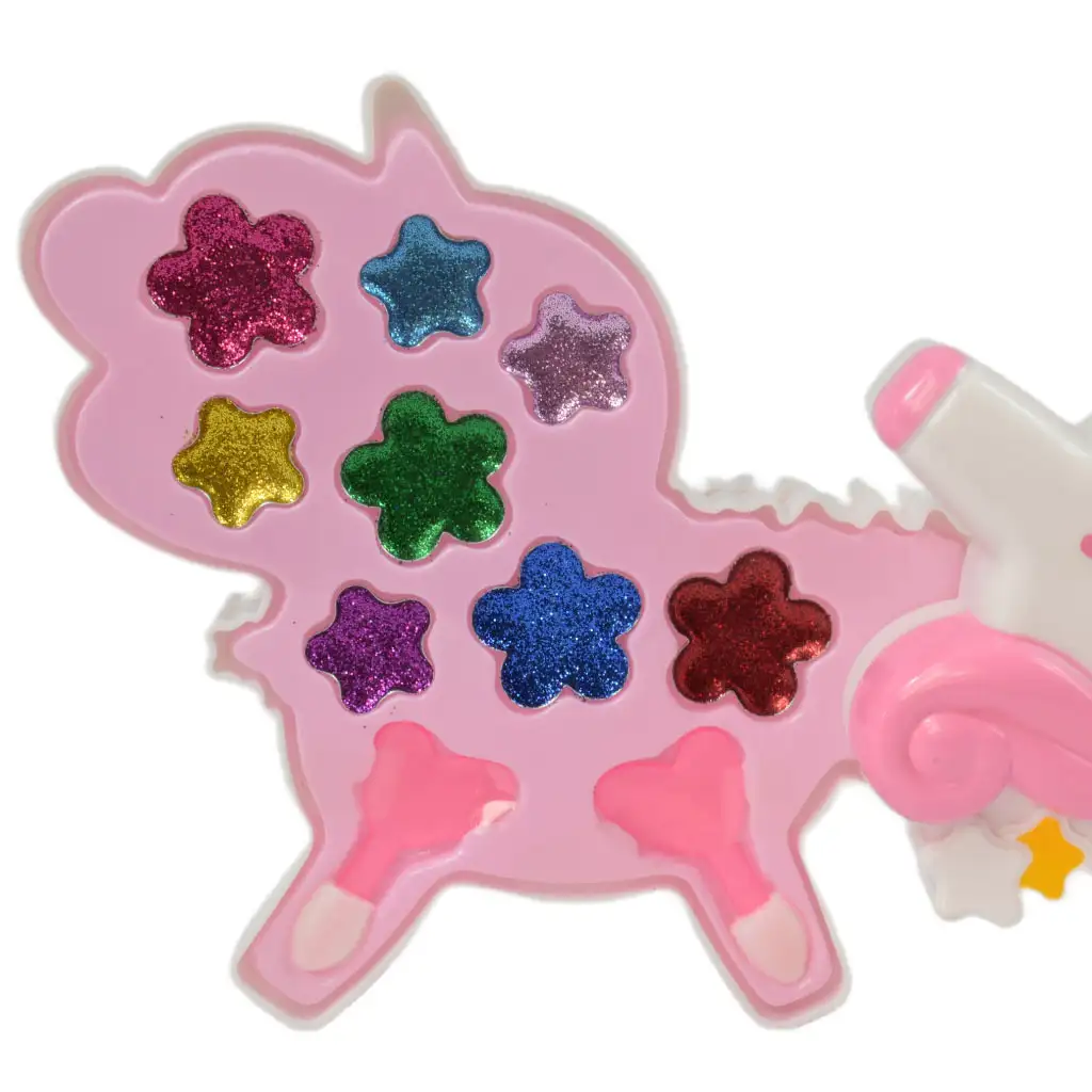 imagen de Brillo y Purpurina: Set de paleta de maquillaje de unicornio de tres niveles 4