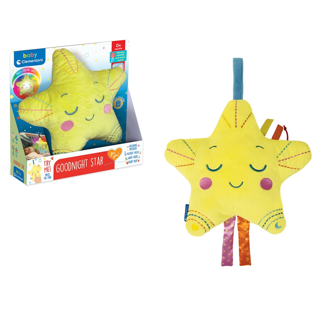 imagen de Buenas noches estrella peluche luz nocturna con sonido - Clementoni baby 2
