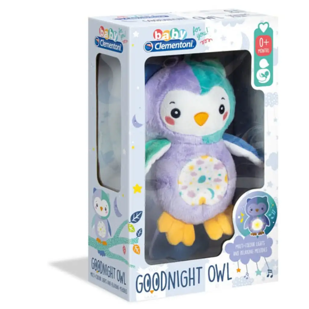 imagen de Búho bebé de peluche con luz - Clementoni 1