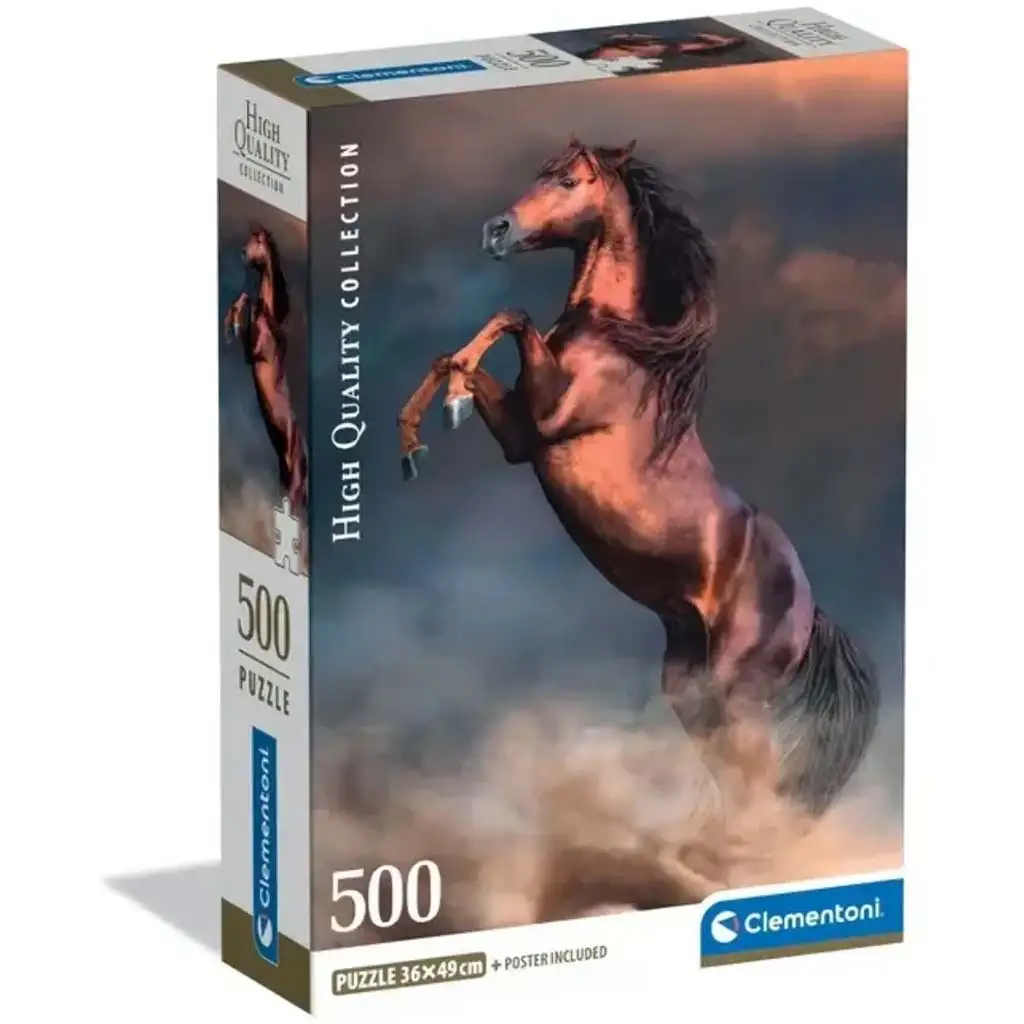 imagen de Caballo rojo salvaje HQC rompecabezas de 500 piezas - Clementoni 1