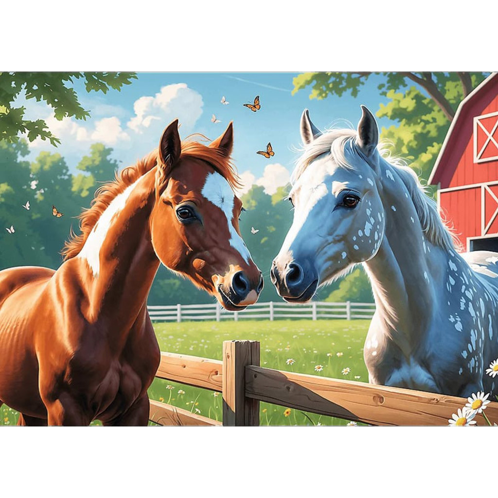 imagen de Caballos en el prado puzzle de 200 piezas - Trefl 2