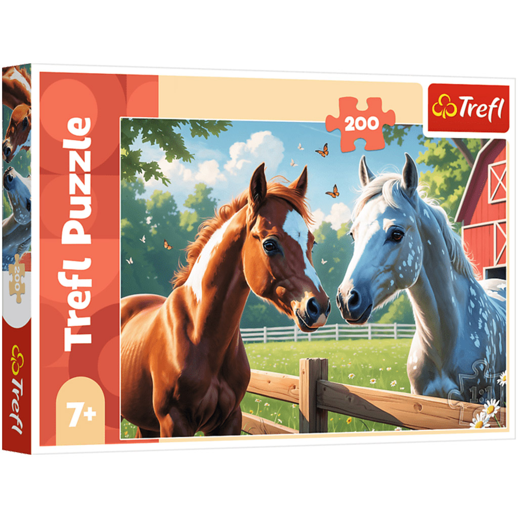 imagen de Caballos en el prado puzzle de 200 piezas - Trefl 1