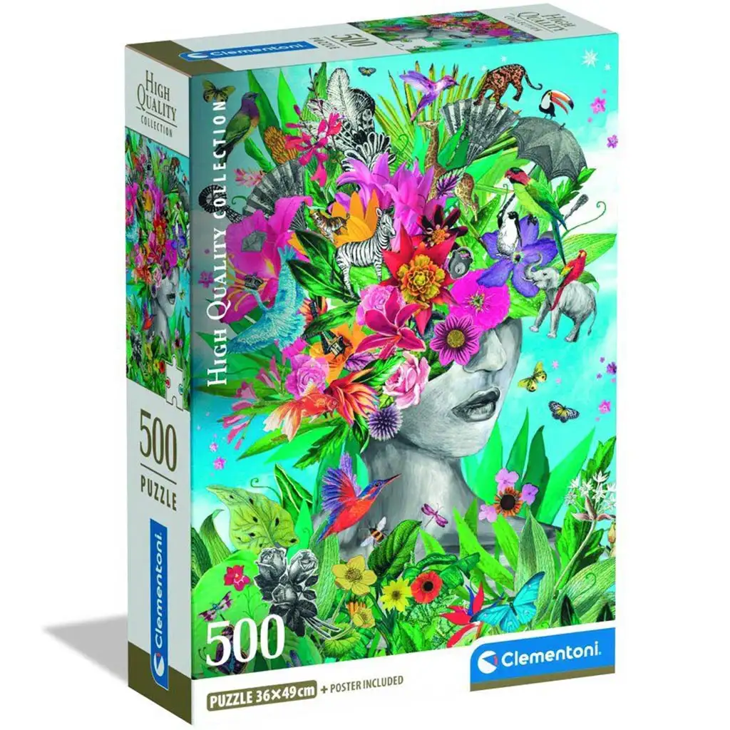imagen de Cabeza en la Jungla HQC puzzle de 500 piezas - Clementoni 1