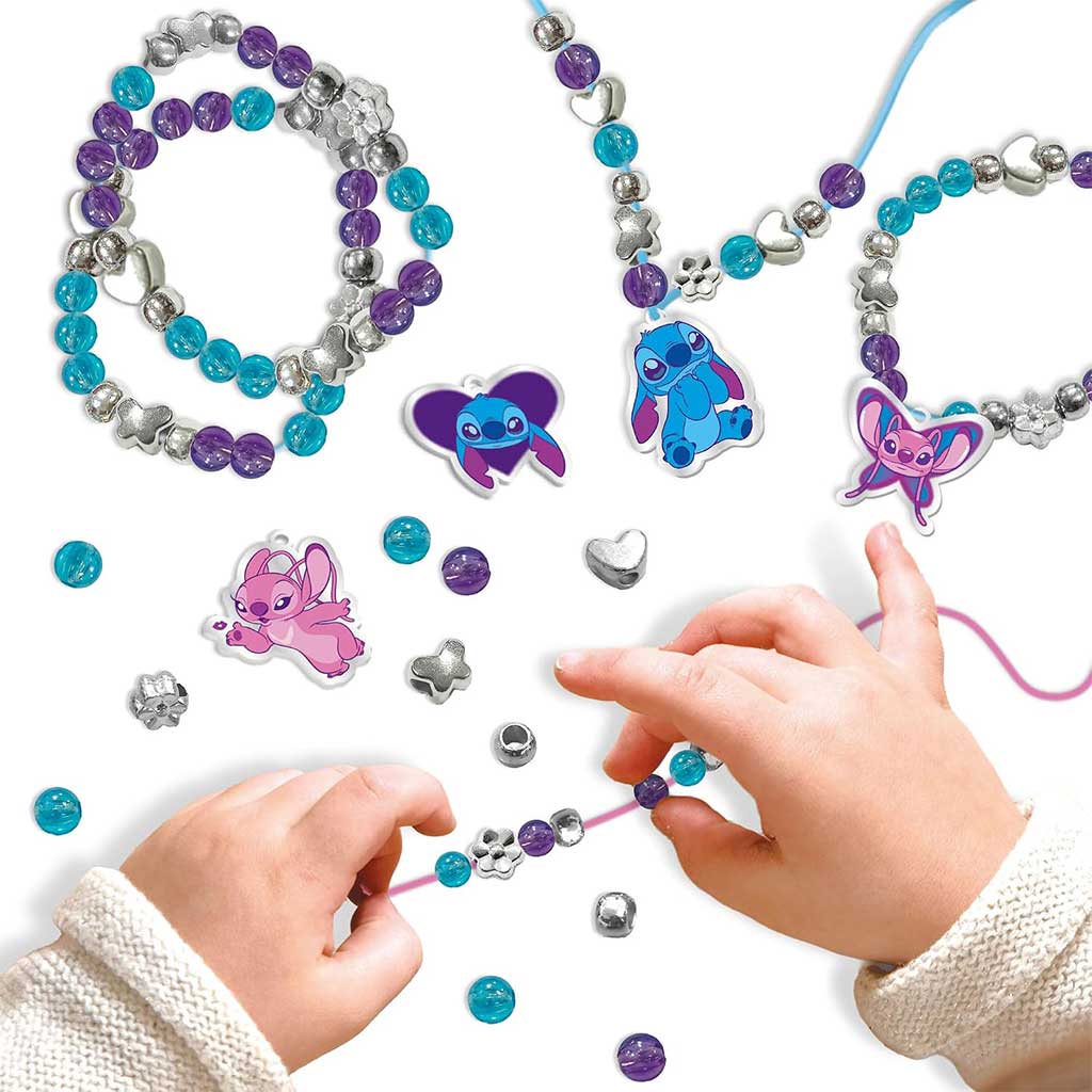 imagen de Caja de joyas Disney Stitch con cuentas para ensartar - Lisciani 4