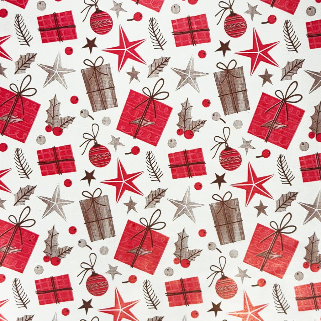 imagen de Caja de regalo roja papel de envoltura 200x70cm 1