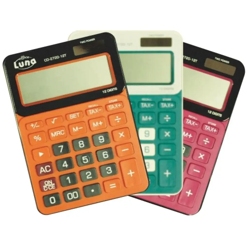 imagen de Calculadora CH-2720-12 con 12 caracteres en varias versiones de color 1