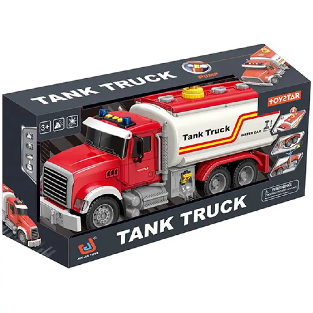 imagen de Camión cisterna de ToyStar en color rojo con efectos de luz y sonido de 36cm 1
