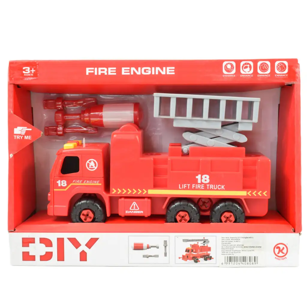 imagen de Camión de Bomberos: Camión de bomberos desmontable con herramientas y sonido 20cm 7