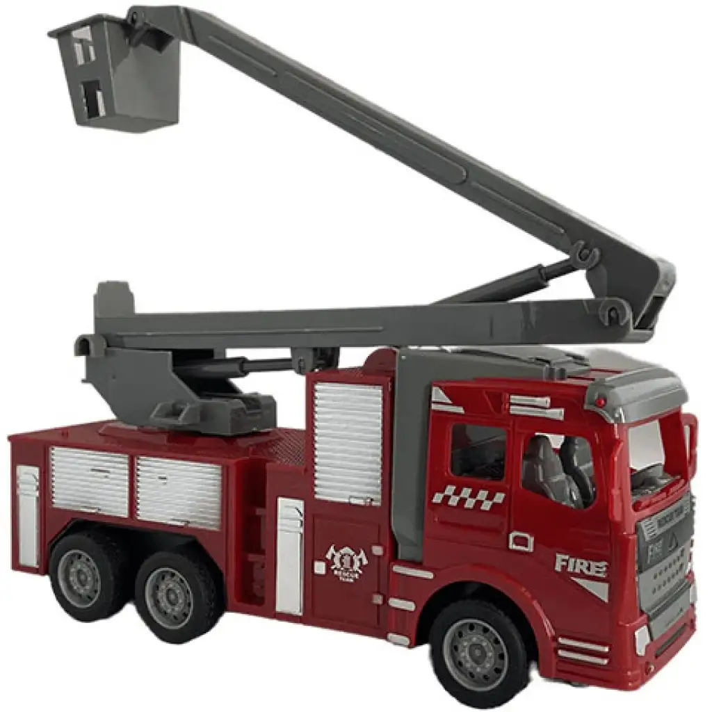 imagen de Camión de bomberos con cesta elevadora RC a escala 1/30 de 22 cm 2