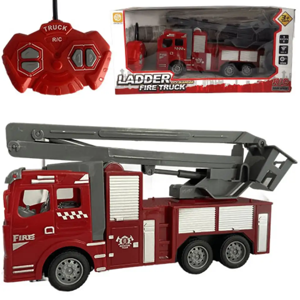 imagen de Camión de bomberos con cesta elevadora RC a escala 1/30 de 22 cm 1