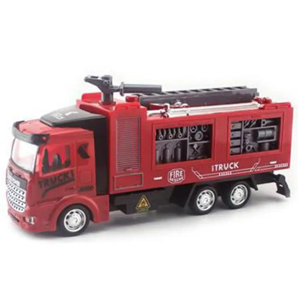 imagen de Camión de bomberos de tracción a retroceso 20cm 1
